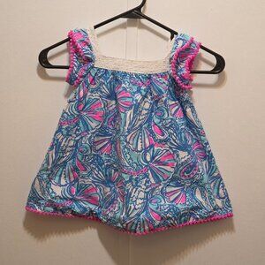 Lilly Pulitzer for Target Infant Shift Dress Blue White Pink Size 18M 18 months